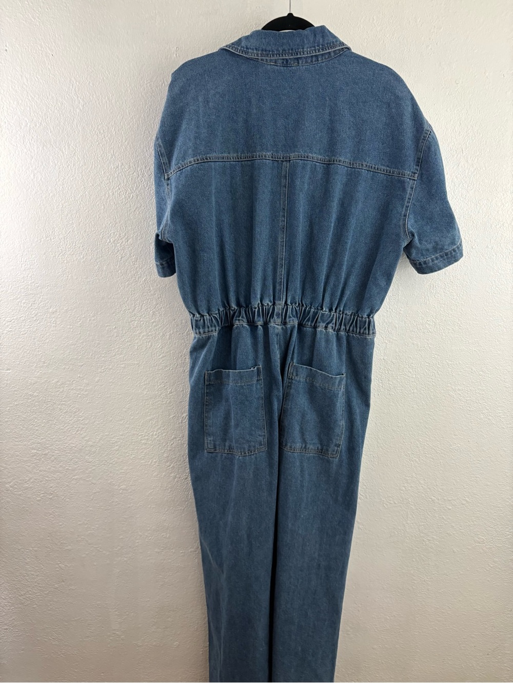 Vici Shelina Short Sleeve Denim flare leg Jumpsuit size XL - Picture 7 of 8